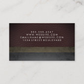 Carte De Visite Blocs couleur ardoise en cuir Faux (Dos)