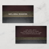 Carte De Visite Blocs couleur ardoise en cuir Faux (Devant / Derrière)