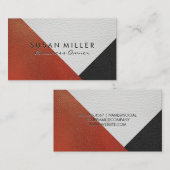 Carte De Visite Blocs couleur cuir (Devant / Derrière)