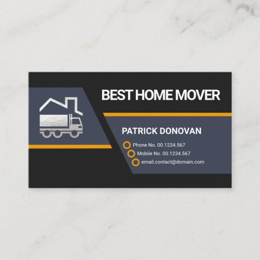 Carte De Visite Blocs créatifs de Trapezium Camion de Déplacement (Devant)