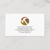 Carte De Visite Blocs créatifs Marmer Silhouette Entrepreneur (Dos)