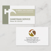 Carte De Visite Blocs créatifs Marmer Silhouette Entrepreneur (Devant / Derrière)