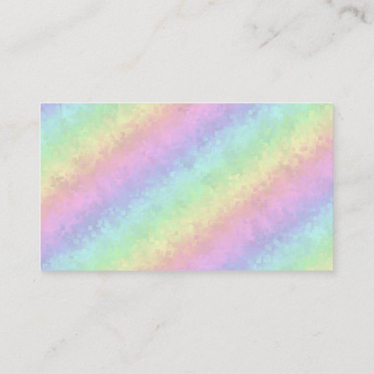 Carte De Visite Blocs dans Pastel Colours 3D Rainbow Art (Dos)