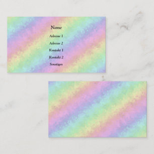 Carte De Visite Blocs dans Pastel Colours 3D Rainbow Art