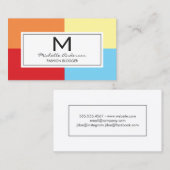 Carte De Visite Blocs de couleur (Devant / Derrière)