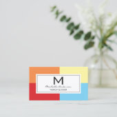 Carte De Visite Blocs de couleur (Debout devant)