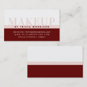 Carte De Visite Blocs de couleur audacieux PROFESSIONNELS rouge fo (Devant / Derrière)