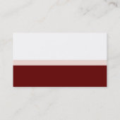 Carte De Visite Blocs de couleur audacieux PROFESSIONNELS rouge fo (Dos)