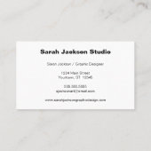 Carte De Visite Blocs de couleur bijoux Artiste graphique (Dos)