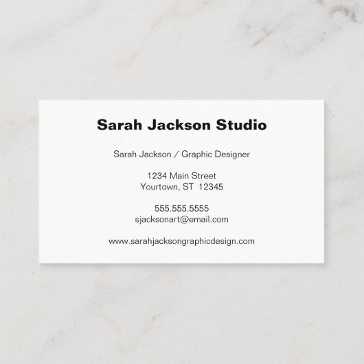 Carte De Visite Blocs de couleur bijoux Artiste graphique (Dos)