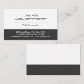 Carte De Visite Blocs de couleur blanc et gris (Devant / Derrière)