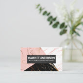 Carte De Visite Blocs de couleur marbre | Moderne tendance (Debout devant)