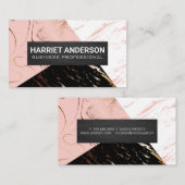 Carte De Visite Blocs de couleur marbre | Moderne tendance (Devant / Derrière)