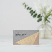 Carte De Visite Blocs de couleurs à bandes modernes (Debout devant)