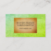 Carte De Visite Blocs de couleurs chics à deux tons (Dos)