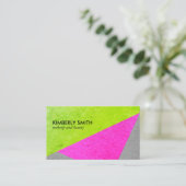 Carte De Visite Blocs de couleurs chics en gras (Debout devant)