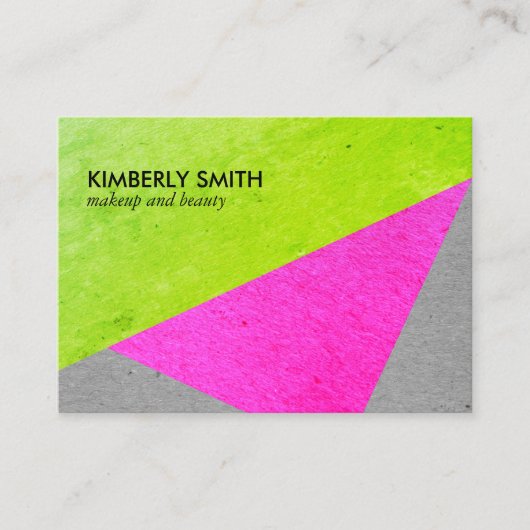 Carte De Visite Blocs de couleurs chics en gras (Devant)