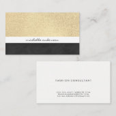 Carte De Visite Blocs de couleurs de texture dorée (Devant / Derrière)