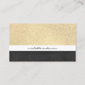 Carte De Visite Blocs de couleurs de texture dorée (Devant)