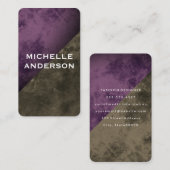 Carte De Visite Blocs de couleurs de texture moderne (Devant / Derrière)