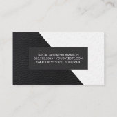 Carte De Visite Blocs de couleurs massives géométriques en cuir or (Dos)