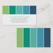 Carte De Visite Blocs de couleurs modernes (Devant / Derrière)