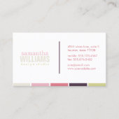 Carte De Visite Blocs de couleurs modernes florales printanières (Devant)