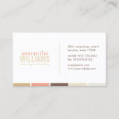 Carte De Visite Blocs de couleurs modernes Mocha et Peach (Devant)