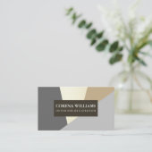 Carte De Visite Blocs de couleurs naturelles géométriques et éléga (Debout devant)