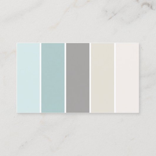 Carte De Visite Blocs de couleurs pour les bleus d'hiver (Dos)