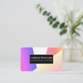 Carte De Visite Blocs de couleurs vives géométriques et élégants (Debout devant)