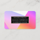 Carte De Visite Blocs de couleurs vives géométriques et élégants (Dos)