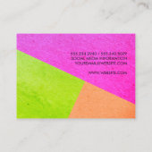 Carte De Visite Blocs de couleurs vives modernes (Dos)