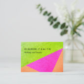 Carte De Visite Blocs de couleurs vives modernes (Debout devant)