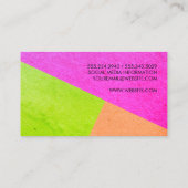 Carte De Visite Blocs de couleurs vives modernes (Dos)