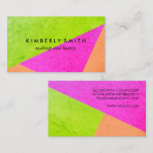 Carte De Visite Blocs de couleurs vives modernes (Devant / Derrière)