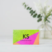 Carte De Visite Blocs de couleurs vives modernes (Debout devant)