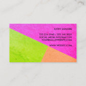 Carte De Visite Blocs de couleurs vives modernes (Dos)