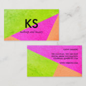 Carte De Visite Blocs de couleurs vives modernes (Devant / Derrière)