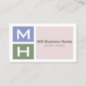 Carte De Visite Blocs de ton Cool initialisés (Devant)