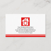 Carte De Visite Blocs d'icônes d'électricien créatif (Dos)