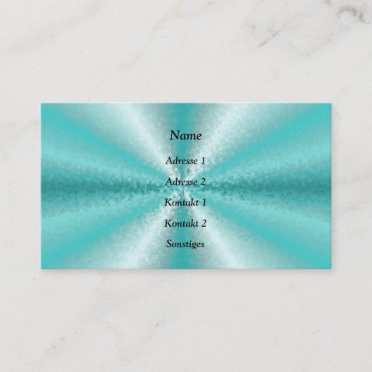 Carte De Visite Blocs en vert, Arc en ciel 3D (Devant)