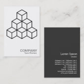 Carte De Visite Blocs géométriques - Noir (Devant / Derrière)