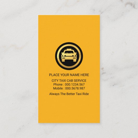 Carte De Visite Blocs TAXI créatifs en conduite (Dos)