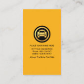 Carte De Visite Blocs TAXI créatifs stylés (Dos)