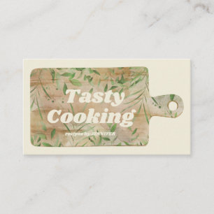 Carte De Visite Blog de cuisine Planche à découper Chef vanille iv