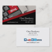 Carte De Visite Blog de WordPress d'auteur de nouvelles de (Devant / Derrière)