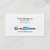 Carte De Visite Blog de WordPress d'auteur de nouvelles de (Dos)
