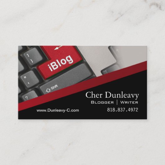 Carte De Visite Blog de WordPress d'auteur de nouvelles de (Devant)