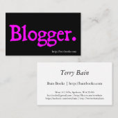 Carte De Visite Blogger (Devant / Derrière)